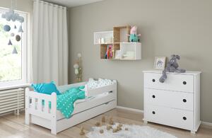 BabyBeds Detská posteľ STAS Farebné prevedenie: Orech, Velikost postele: 160x80 cm, Úložný priestor k posteli: Áno, s úložným priestorom