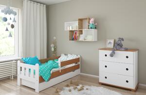 BabyBeds Detská posteľ STAS Farebné prevedenie: Dub, Velikost postele: 180x80 cm, Úložný priestor k posteli: Nie, bez úložného priestoru