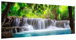 Gario Fototapeta Číry vodopád v džungli Veľkosť: 200 x 150 cm, Materiál: Latexová