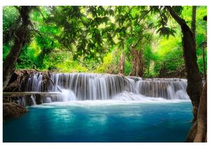 Gario Fototapeta Číry vodopád v džungli Veľkosť: 200 x 135 cm, Materiál: Latexová