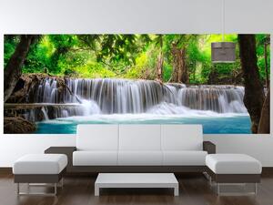Gario Fototapeta Číry vodopád v džungli Veľkosť: 200 x 150 cm, Materiál: Latexová