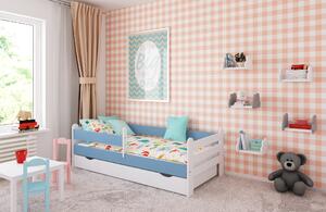 BabyBeds Detská posteľ RYSIO Farebné prevedenie: Modrá, Velikost postele: 180x80 cm, Úložný priestor k posteli: Áno, s úložným priestorom