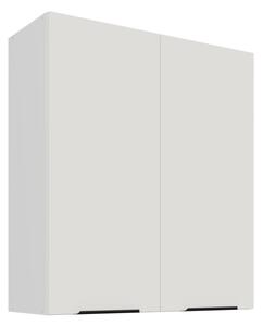 Vysoká horná skrinka LUNARA - šírka 80 cm, biela
