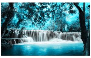 Fototapeta Vodopád v modrej džungli Materiál: Samolepiaca, Rozmery: 200 x 135 cm