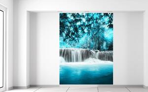 Fototapeta Vodopád v modrej džungli Materiál: Samolepiaca, Veľkosť: 150 x 200 cm