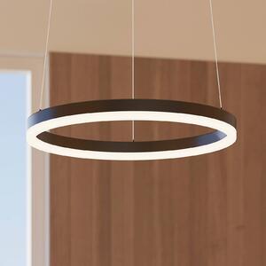 LED závesné svietidlo Arcchio Albiona, čierne, 1 krúžok, Ø 40 cm, Čierna, Kuchyňa, kov, Moderný, Závesné svietidlo