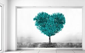 Fototapeta Tyrkysový strom lásky Materiál: Samolepiaca, Veľkosť: 268 x 240 cm