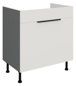 Dolná skrinka na drez LUNARA - šírka 80 cm, biela / antracit
