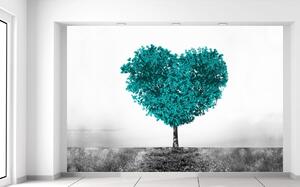 Gario Fototapeta Tyrkysový strom lásky Veľkosť: 200 x 135 cm, Materiál: Latexová