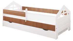 BabyBeds Detská posteľ s domčekom ALA Farebné prevedenie: Dub, Velikost postele: 160x80 cm, Úložný priestor k posteli: Áno, s úložným priestorom