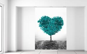 Gario Fototapeta Tyrkysový strom lásky Veľkosť: 150 x 200 cm, Materiál: Latexová