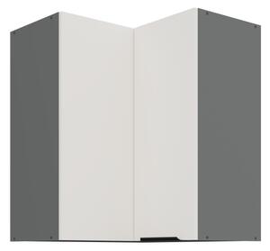 Horná rohová skrinka LUNARA 2 - 60x60 cm, biela / antracit