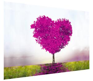 Gario Fototapeta Tmavoružový strom lásky Veľkosť: 95 x 205 cm, Materiál: Latexová