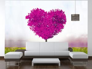 Fototapeta Tmavoružový strom lásky Materiál: Samolepiaca, Rozmery: 200 x 135 cm