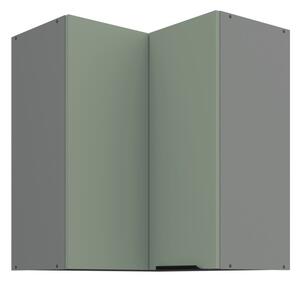 Horná rohová skrinka LUNARA 2 - 60x60 cm, zelená / antracit