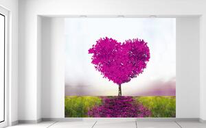 Fototapeta Tmavoružový strom lásky Materiál: Samolepiaca, Veľkosť: 268 x 240 cm
