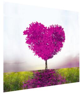 Gario Fototapeta Tmavoružový strom lásky Veľkosť: 400 x 268 cm, Materiál: Samolepiaca