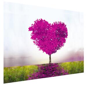 Gario Fototapeta Tmavoružový strom lásky Veľkosť: 268 x 240 cm, Materiál: Latexová