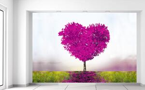 Gario Fototapeta Tmavoružový strom lásky Veľkosť: 110 x 200 cm, Materiál: Latexová