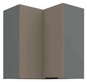 Horná rohová skrinka LUNARA 2 - 60x60 cm, tmavo béžová / antracit