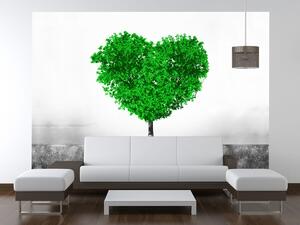 Fototapeta Zelený strom lásky Materiál: Samolepiaca, Rozmery: 402 x 240 cm