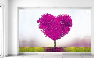 Fototapeta Tmavoružový strom lásky Materiál: Samolepiaca, Veľkosť: 402 x 240 cm