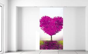 Fototapeta Tmavoružový strom lásky Materiál: Samolepiaca, Veľkosť: 110 x 200 cm