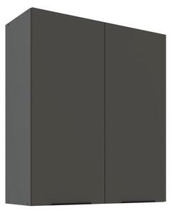 Vysoká horná skrinka LUNARA - šírka 80 cm, grafit/antracit