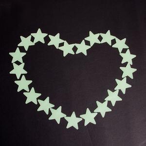 Veselá Stena Svietacie fosforové zelené hviezdičky 100 ks