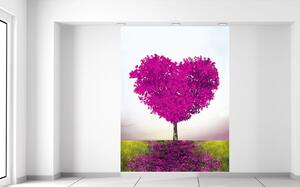 Gario Fototapeta Tmavoružový strom lásky Veľkosť: 150 x 200 cm, Materiál: Latexová
