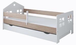 BabyBeds Detská posteľ domček POLA Farebné prevedenie: Biela, Velikost postele: 160x80 cm, Úložný priestor k posteli: Áno, s úložným priestorom