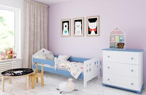 BabyBeds Detská posteľ domček POLA Farebné prevedenie: Modrá, Velikost postele: 160x80 cm, Úložný priestor k posteli: Nie, bez úložného priestoru