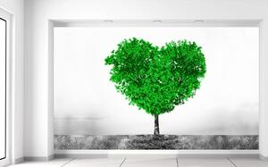 Gario Fototapeta Zelený strom lásky Veľkosť: 402 x 240 cm, Materiál: Latexová