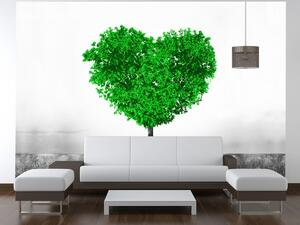 Fototapeta Zelený strom lásky Materiál: Samolepiaca, Rozmery: 268 x 240 cm