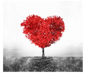 Gario Fototapeta Strom lásky do červena Veľkosť: 110 x 200 cm, Materiál: Latexová