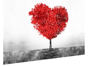 Gario Fototapeta Strom lásky do červena Veľkosť: 268 x 240 cm, Materiál: Latexová