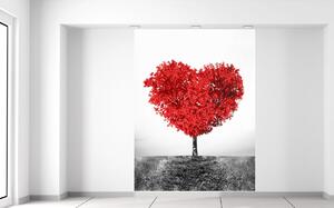 Fototapeta Strom lásky do červena Materiál: Samolepiaca, Veľkosť: 150 x 200 cm
