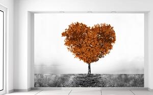 Gario Fototapeta Hnedý strom lásky Veľkosť: 200 x 135 cm, Materiál: Latexová