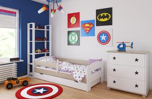 BabyBeds Detská posteľ ADAS Farebné prevedenie: Biela, Velikost postele: 160x80 cm, Úložný priestor k posteli: Áno, s úložným priestorom