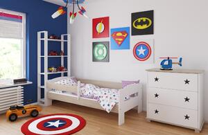 BabyBeds Detská posteľ ADAS Farebné prevedenie: Biela, Velikost postele: 180x80 cm, Úložný priestor k posteli: Áno, s úložným priestorom