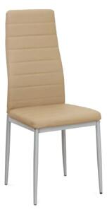 Stolička s moderným a jednoduchým dizajnom béžová ekokoža