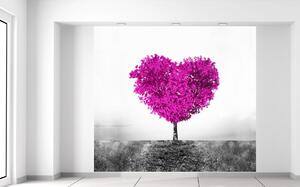 Gario Fototapeta Fialový strom lásky Veľkosť: 268 x 240 cm, Materiál: Latexová