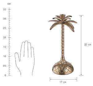 GOLDEN NATURE Svietnik palma 32 cm