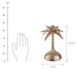GOLDEN NATURE Svietnik palma 23 cm