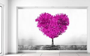 Gario Fototapeta Fialový strom lásky Veľkosť: 402 x 240 cm, Materiál: Latexová