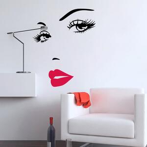 Veselá Stena Samolepka na stenu Ženská tvár Art style