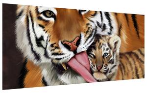 Gario Fototapeta Tiger a tigrík Veľkosť: 536 x 240 cm, Materiál: Latexová