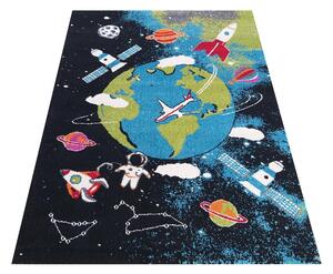 DY Detský obdĺžnikový koberec s motívom Vesmír 120 Rozmer: 120x170 cm
