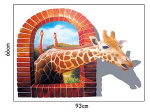 Veselá Stena Samolepka na stenu Safari žirafa