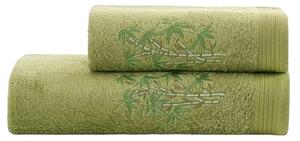 Vyrobené na Slovensku Bambusové uteráky a osušky MIRA zelené zelená Bavlna/Bambus 50x100 cm